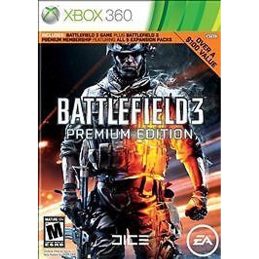 Battlefield 3 Premium Edition Xbox 360 EA DICE First Person Shooter Game